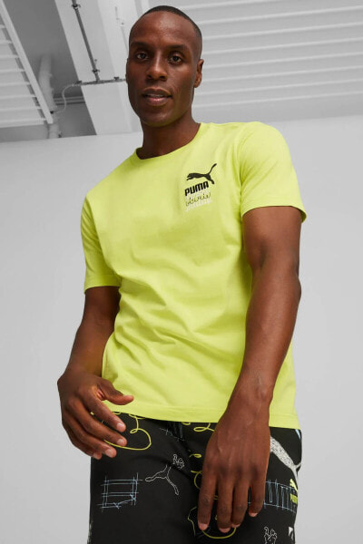 BRAND LOVE Graphic Tee Sarı Erkek Kısa Kol T-Shirt