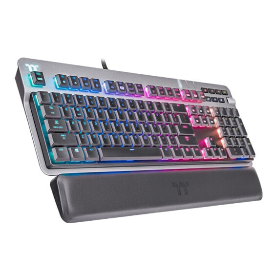 Thermaltake ARGENT K6 RGB - Full-size (100%) - USB - Mechanical - QWERTZ - RGB LED - Titanium