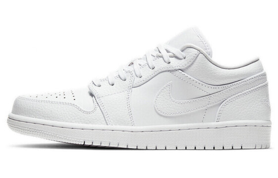 Jordan Air Jordan 1 low “triple white” 轻便 低帮 复古篮球鞋 男款 白色 / Кроссовки Jordan Air Jordan 553558-130