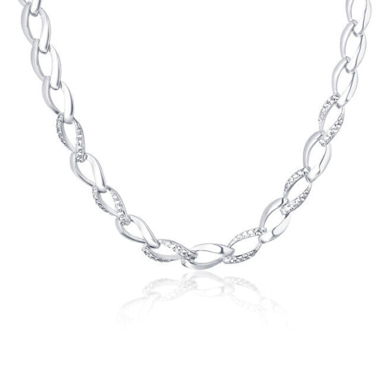 Solid silver chain with zircons SVLN0205SH2BI42