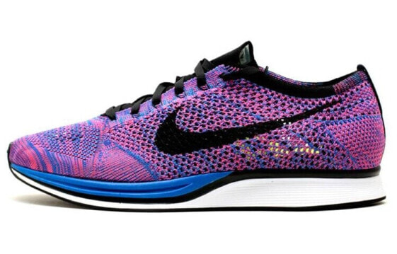 Кроссовки беговые Nike Flyknit Racer Indigo розовые 526628-400