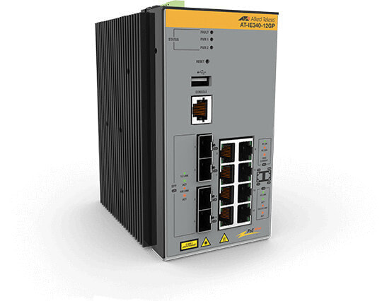 Allied Telesis AT-IE340-12GP-80 - Managed - L3 - Gigabit Ethernet (10/100/1000) - Full duplex - Power over Ethernet (PoE) - Wall mountable
