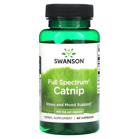 Травяные капсулы Swanson Full Spectrum Catnip, 400 мг, 60 шт.