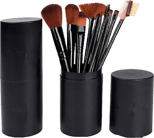 Make-up Pinselset 12-tlg. schwarz