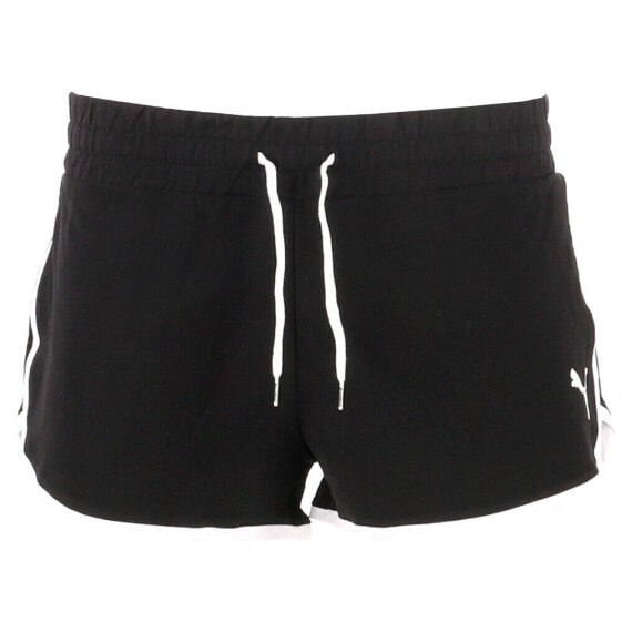 Puma Radiant Terry Short 3" Womens Black Casual Athletic Bottoms 84848801