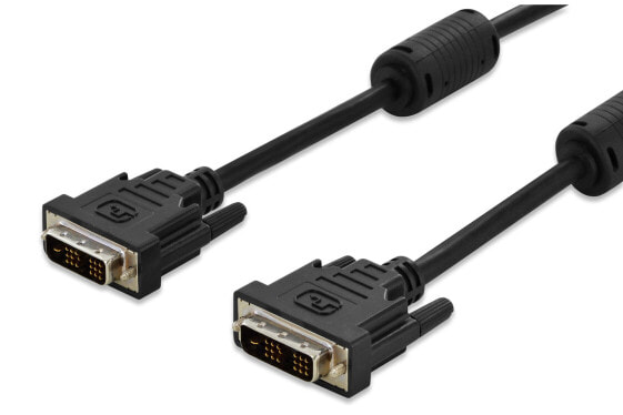 DIGITUS DVI Connection Cable - 3 m - DVI-D - DVI-D - Black - Nickel - 1 pc(s)