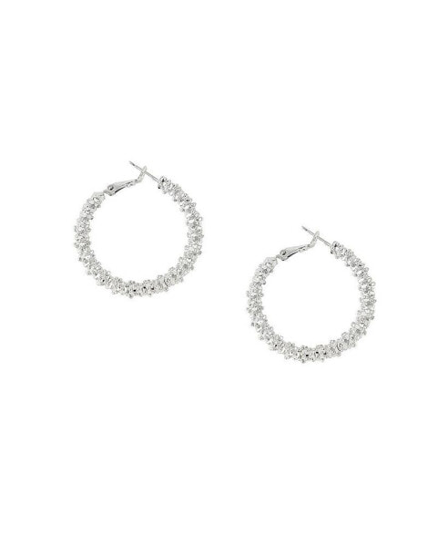 Women's Frosted Hoop Earrings