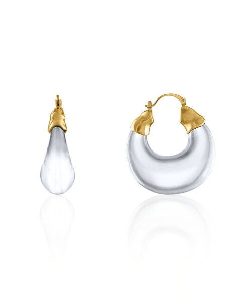 Women's Olokun 18K Gold-Tone Brass and Resin Hoop Earrings