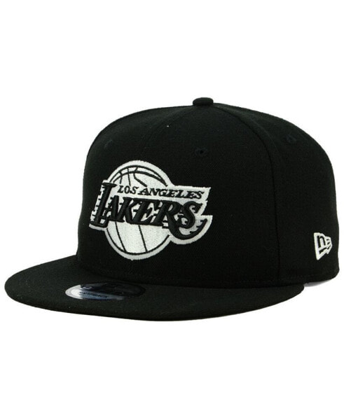 Los Angeles Lakers Black White 9FIFTY Snapback Cap