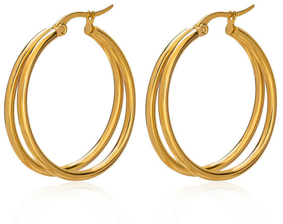 Fashion gold-plated round earrings