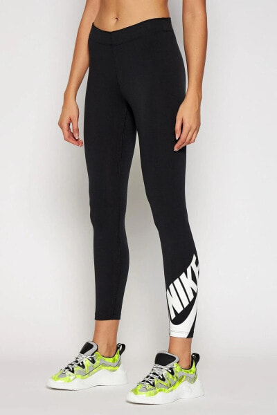 Sportswear Swoosh Tight 7/8 Pamuk Polyester Siyah Kadın Tayt