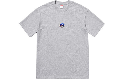 Supreme FW18 Bottle Cap Tee Heather Grey 胸口瓶盖Logo短袖T恤 男女同款 灰色 送礼推荐 / Футболка Supreme FW18 Bottle Cap Tee Heather Grey LogoT SUP-SS18-710