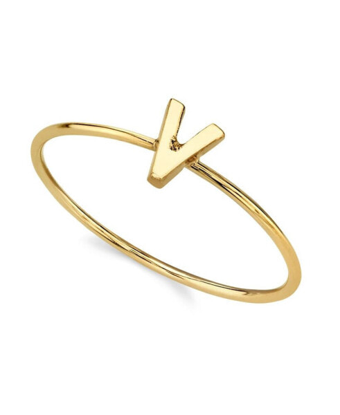 14K Gold-tone Initial Ring