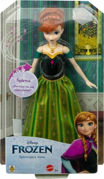 Mattel Frozen Kraina Lodu Śpiewająca Anna Lalka Polska wersja HMG45