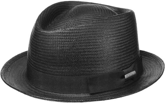 Stetson Ortugo Diamond Hat, Summer Hat, Sun Hat, Fabric Hat, Toyo Hat, Men's with Grosgrain Ribbon, Spring/Summer