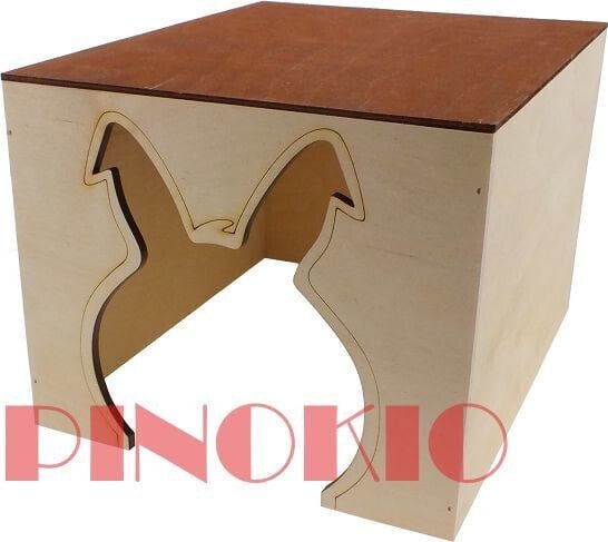 Игрушка для грызунов Pinokio Domek dla królika z płaskim dachem mały