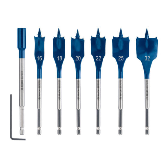 Bosch EXPERT SelfCut Speed Flachfräsbohrer-Set, 16/18/20/22/25/32 mm, 7 Stück