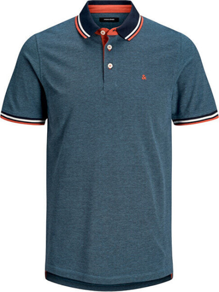 Men´s polo T-shirt JEPAULOS POLO SS NOOS Denim Blue SLIM FIT