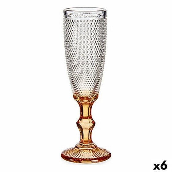 Бокал для шампанского Очки Янтарь Стекло 180 мл (6 штук) Vivalto