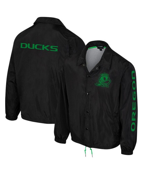 Свитшот The Wild Collective мужской и женский черный Oregon Ducks Coaches Full-Snap Jacket