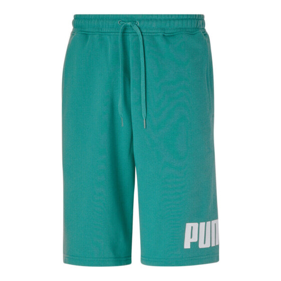 Puma Fleece Logo 10 Inch Shorts Mens Size S Casual Athletic Bottoms 84679327