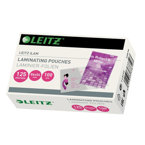 LEITZ 54x86 mm 125 Microns Laminating Pouches 100 Units