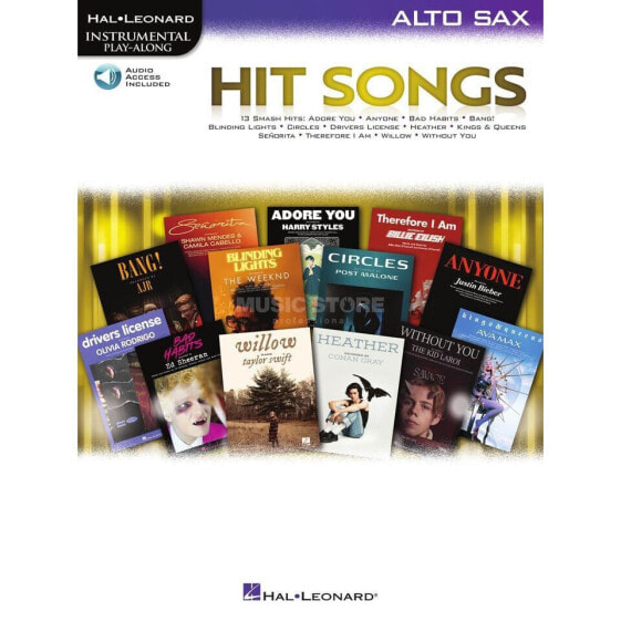 Hal Leonard Instrumental Play-Along: Hit Songs - Alto Sax