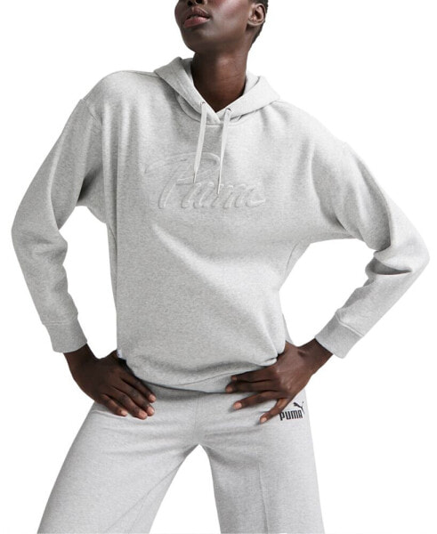 Women's Enlighten Embossed-Logo Long-Sleeve Hoodie