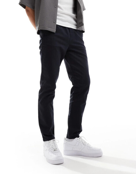 ONLY & SOONS tapered casual trouser in navy