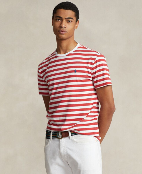 Men's Striped Jersey Crewneck T-Shirt