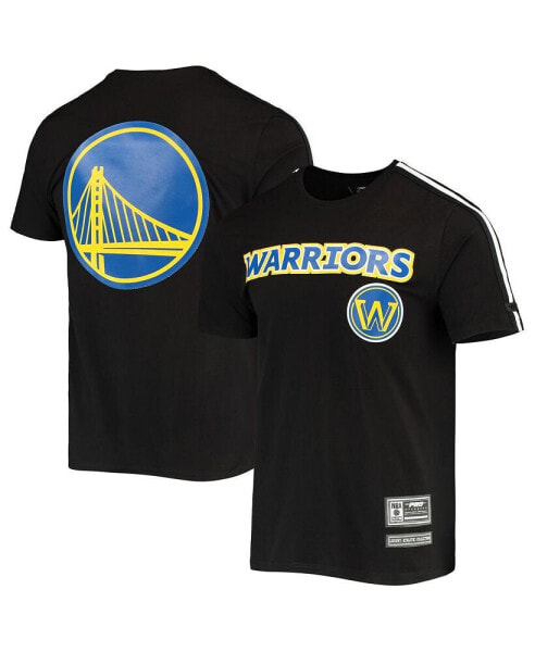 Men's Black, White Golden State Warriors Mesh Capsule Taping T-shirt