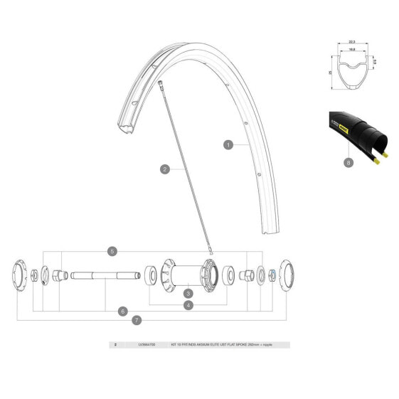 MAVIC Aksium Elite UST/Ksyrium UST 2019 Front/Rear Spoke 10 units