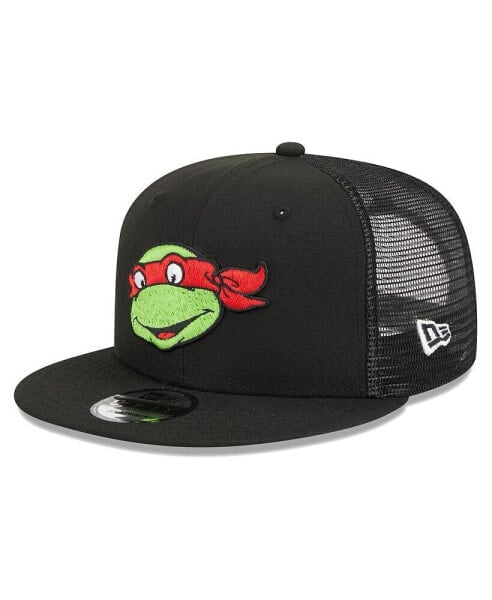 Men's Black Teenage Mutant Ninja Turtles Happy Raphael Trucker 9FIFTY Snapback Hat