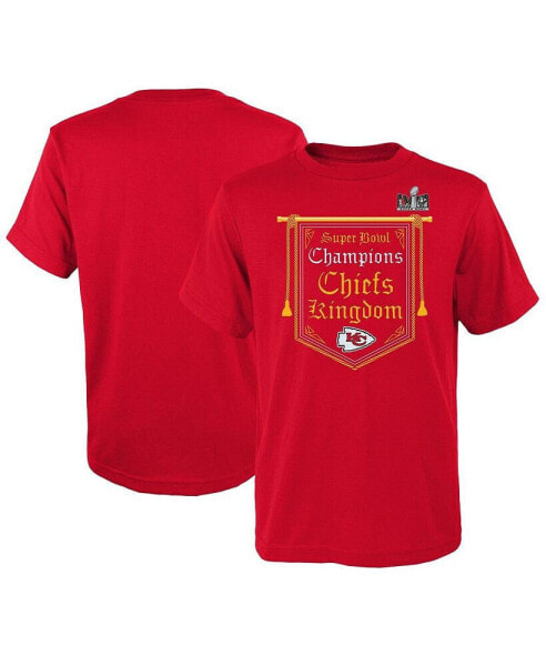 Little Boys and Girls Red Kansas City Chiefs Super Bowl LVIII Champions Hometown On Top T-shirt