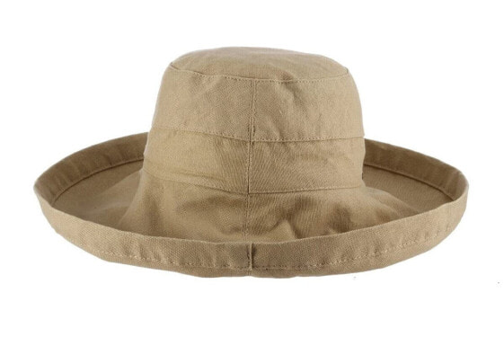 Scala Women's Cotton Hat with Inner Drawstring ,Desert,One Size