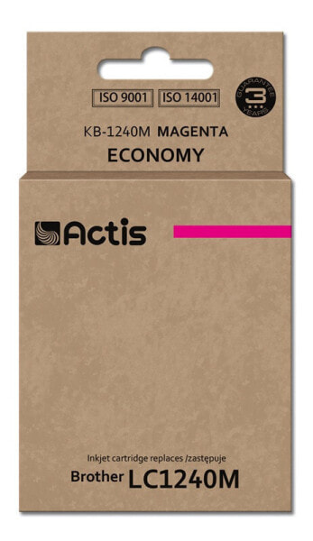 Actis KB-1240M ink (replacement for Brother LC1240M/LC1220M; Standard; 19 ml; magenta) - Standard Yield - Dye-based ink - 19 ml - 1 pc(s) - Single pack