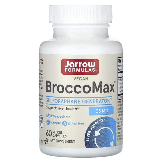 Jarrow Formulas, BroccoMax, веганская добавка, 35 мг, 60 растительных капсул