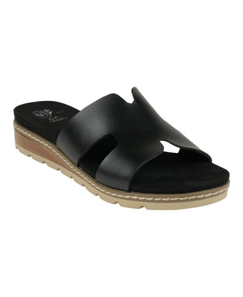 Women's Nellie Cut Out Slide Flat Sandals