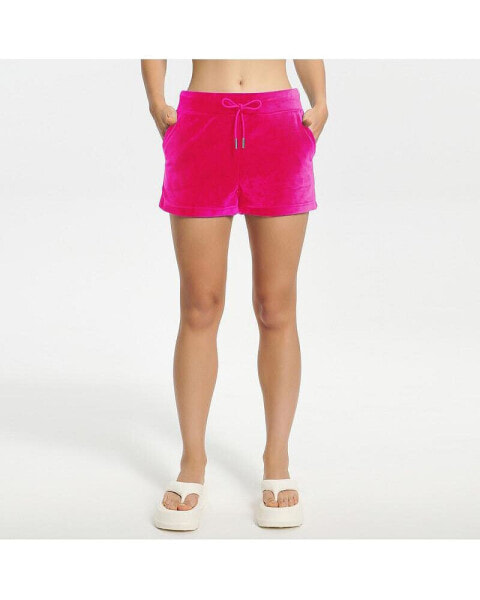 Women's Classic Velour Juicy Short With Back Bling