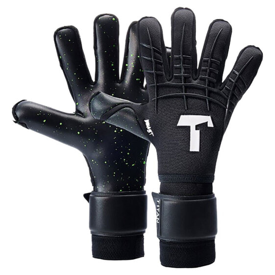 T1TAN Black Beast 3.0 With Finger Protection Goalkeeper Gloves