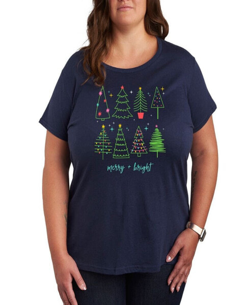 Plus Size Christmas Trees Graphic T-shirt