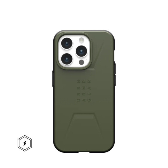 Urban Armor Gear UAG Civilian MagSafe Case| Apple iPhone 15 Pro| olive drab|