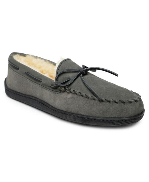 Men's Sheepskin Hardsole Moccasin Extended Sizes Slippers