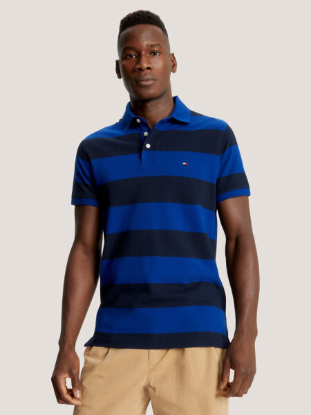 Slim Fit Rugby Stripe Polo