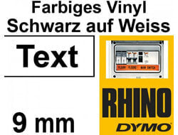 Наклейки Dymo IND Vinyl Labels - черные на белом - многоцветные - виниловые - -40 - 80 °C - UL 969 - DYMO