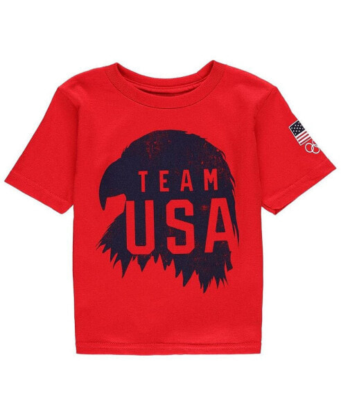 Toddler Boys and Girls Red Distressed Team USA T-shirt