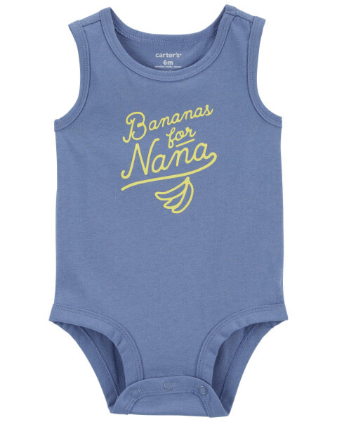 Baby Bananas For Nana Sleeveless Bodysuit NB