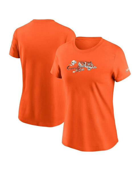 Women's Orange Cincinnati Bengals Primary Logo T-Shirt