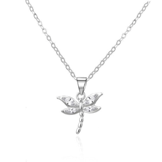 Beautiful silver necklace Dragonfly AGS1586/47 (chain, pendant)