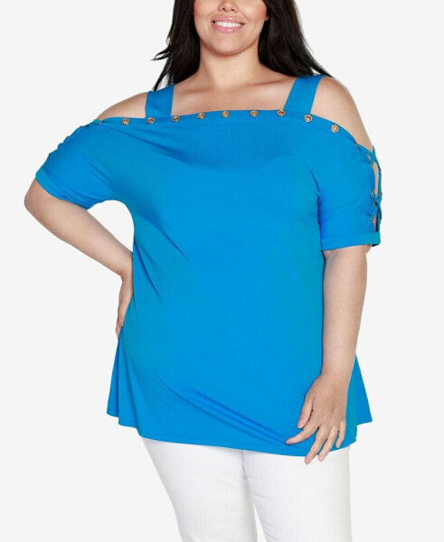 Plus Size Cold Shoulder Top